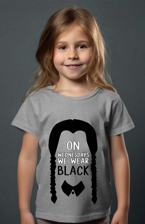 T-shirt Col Rond Fille - On wednesday