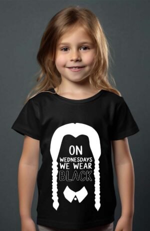 T-shirt Col Rond Fille - On wednesday