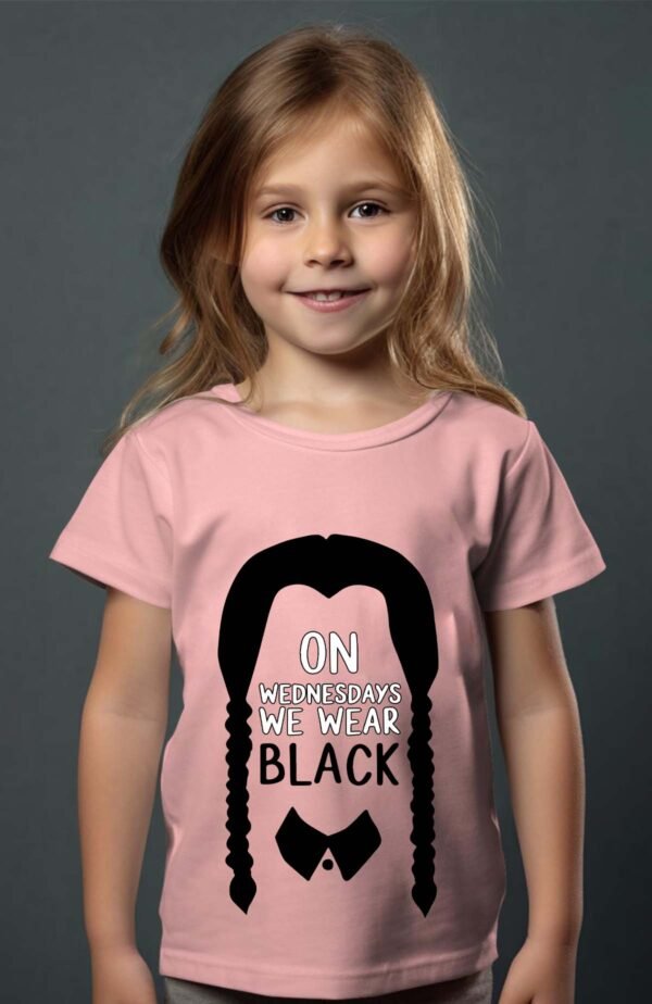 T-shirt Col Rond Fille - On wednesday