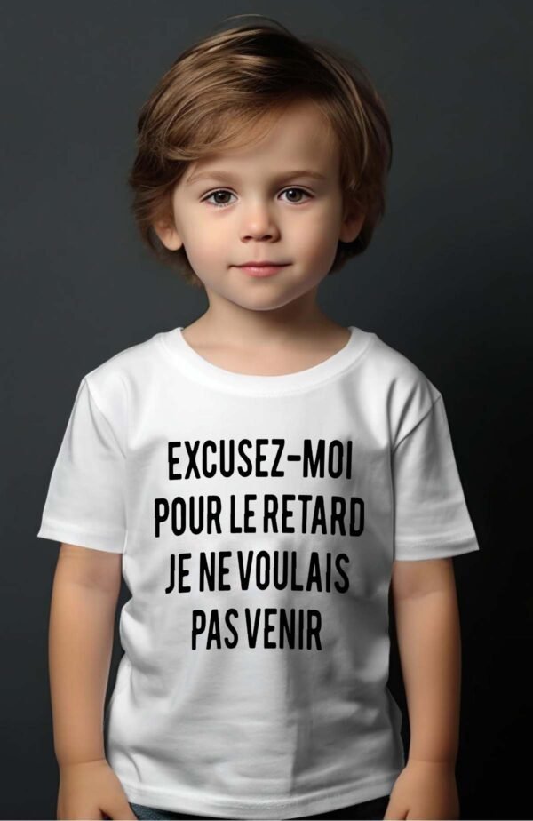 T-shirt Garçon en Gros | Excusez moi pour le retard