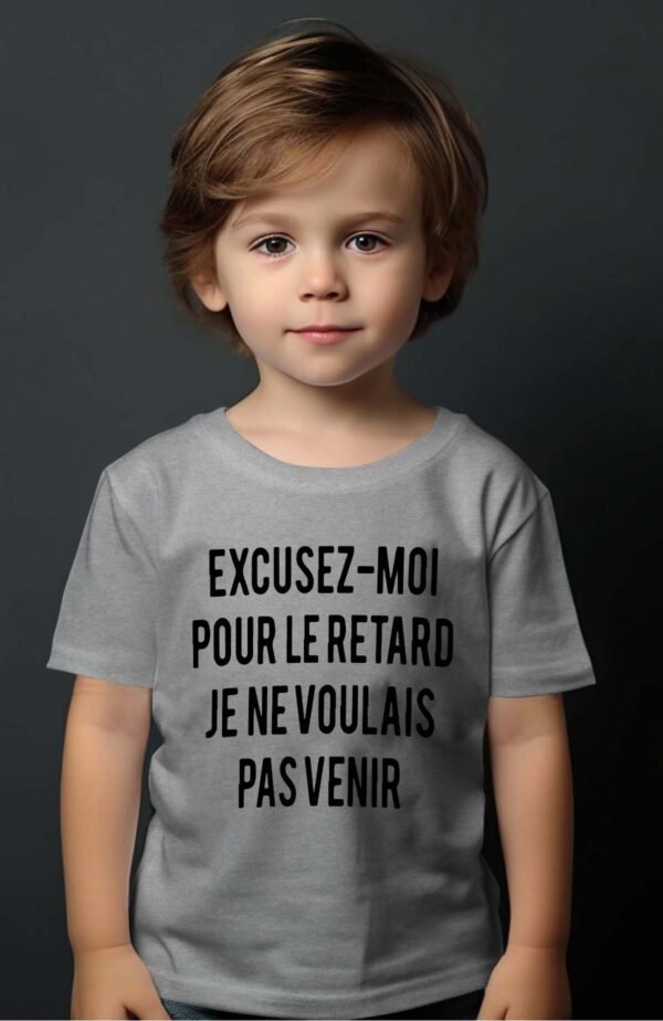 T-shirt Garçon en Gros | Excusez moi pour le retard