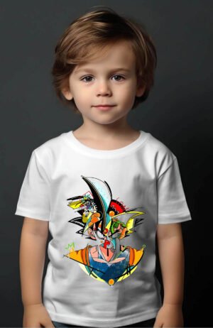 PopZKu – Tshirt Garçon – Blanc