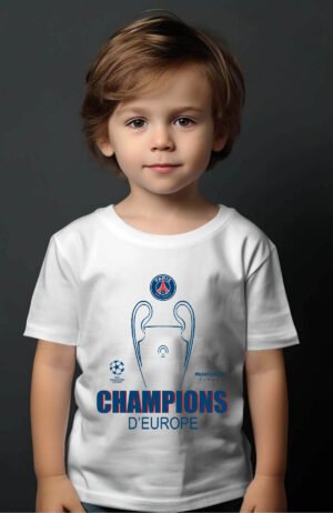 Psg champion – Tshirt Garçon – Blanc