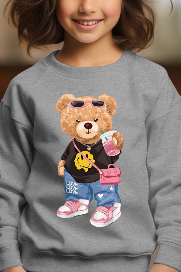 Sweat Col Rond Fille en Gros | Smiley bears