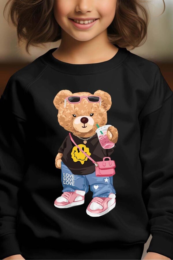 Sweat Col Rond Fille en Gros | Smiley bears