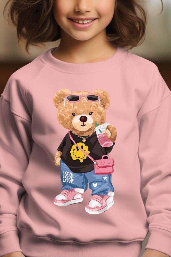 Sweat Col Rond Fille en Gros | Smiley bears