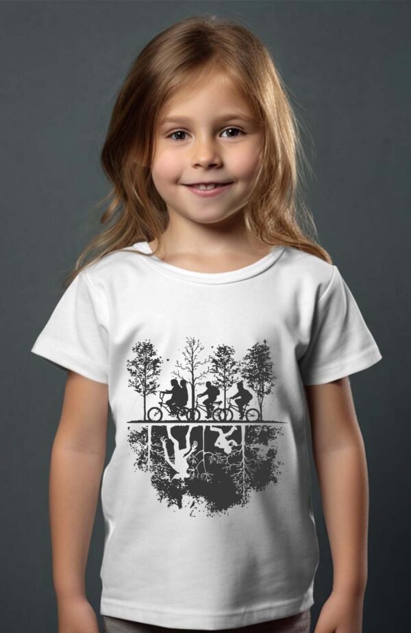 T-shirt Col Rond Fille - Stranger ombre