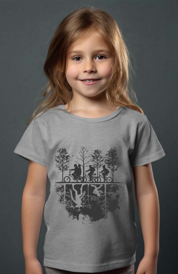 T-shirt Col Rond Fille - Stranger ombre
