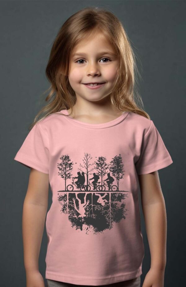 T-shirt Col Rond Fille - Stranger ombre