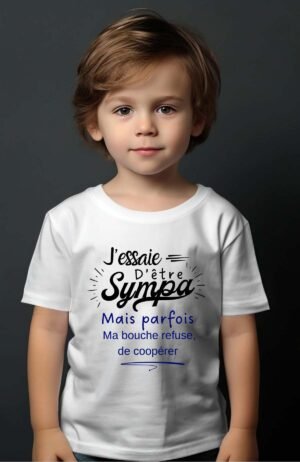 T-shirt Garçon en Gros | J'essaie d'être sympa