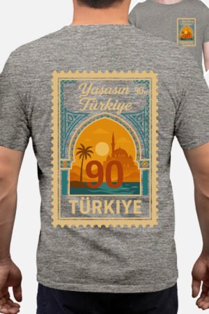 TURQUIE timbre – Tshirt Homme – Gris