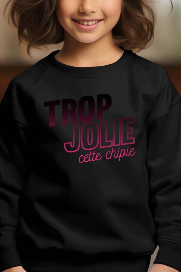 Sweat Col Rond Fille en Gros | Trop jolie cette chipie