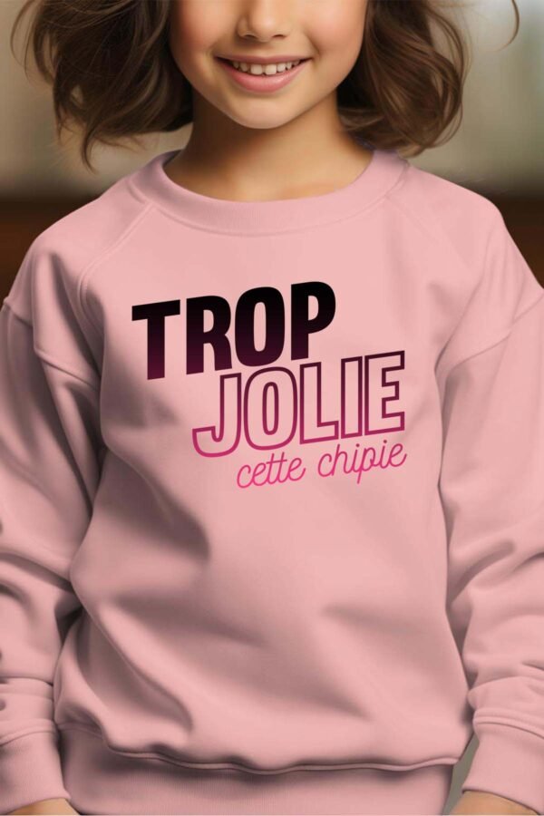 Sweat Col Rond Fille en Gros | Trop jolie cette chipie