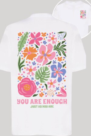 U enough – Tshirt Fille – Blanc