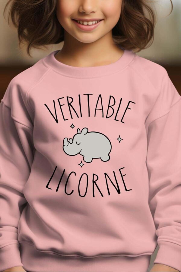 Sweat Col Rond Fille en Gros | Véritable licorne