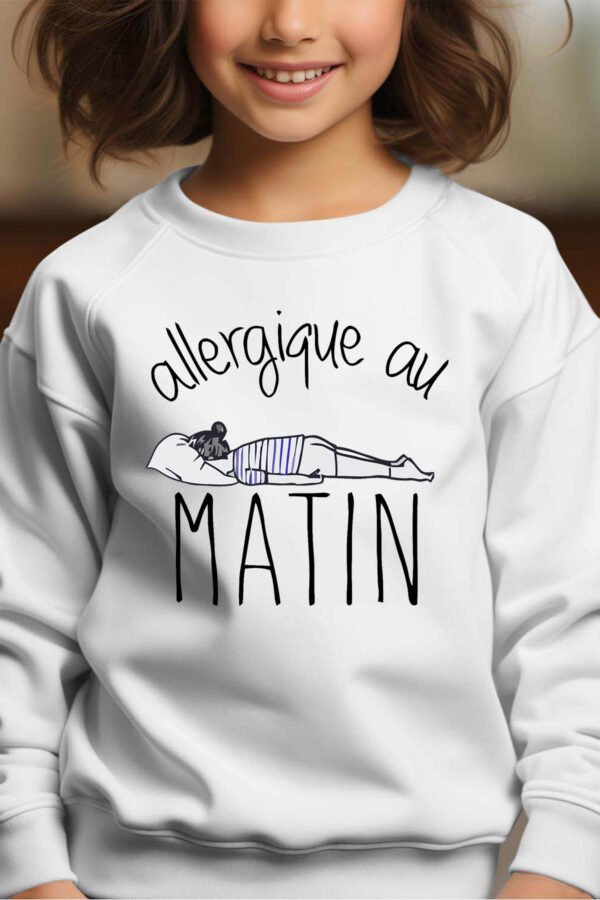 Sweat Col Rond Fille en Gros | Allergique au matin