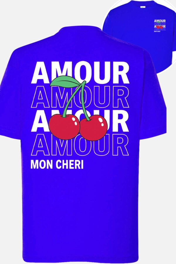 T-shirt Col Rond Fille - Amour cerise