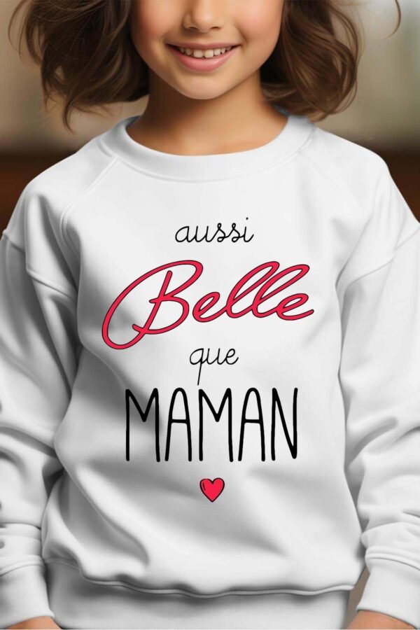 Sweat Col Rond Fille en Gros | Aussi belle que maman