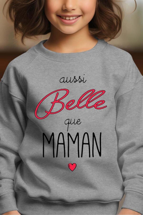 Sweat Col Rond Fille en Gros | Aussi belle que maman