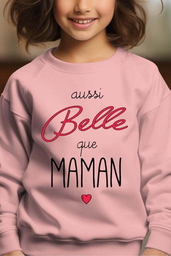 Sweat Col Rond Fille en Gros | Aussi belle que maman