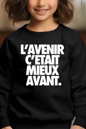 avenir mieux – Sweat Col Rond Fille – Noir