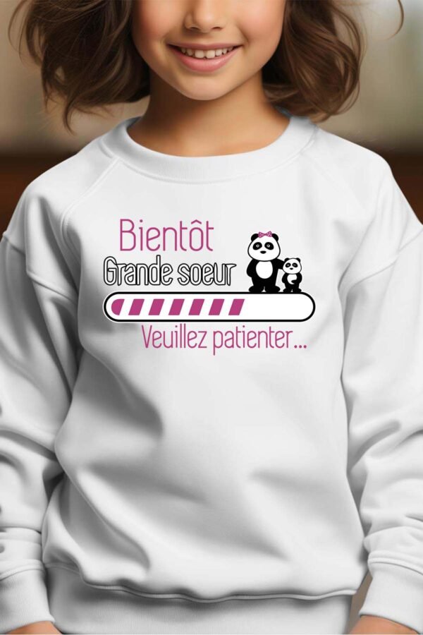 Sweat Col Rond Fille en Gros | Bientôt grande sœur