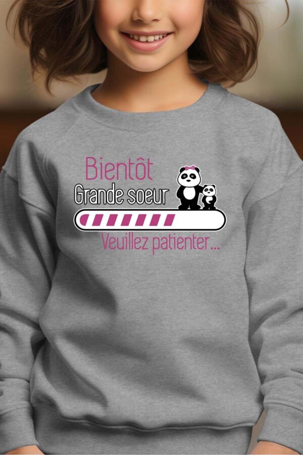 Sweat Col Rond Fille en Gros | Bientôt grande sœur