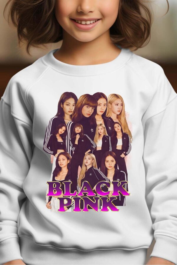 Sweat Col Rond Fille en Gros | Black pink 7