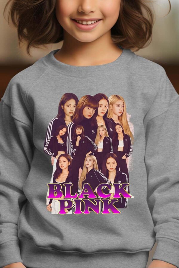 Sweat Col Rond Fille en Gros | Black pink 7