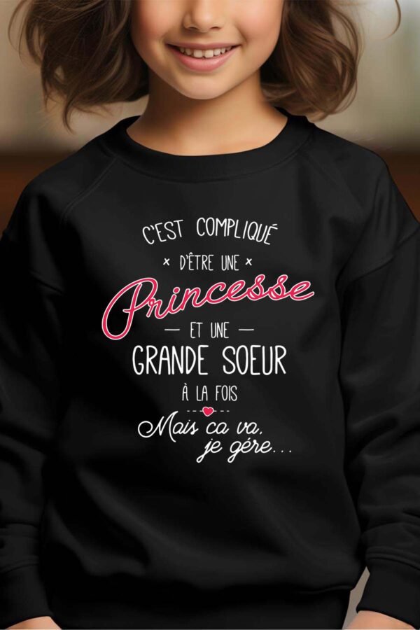 Sweat Col Rond Fille en Gros | C'est compliqué d'être une princesse