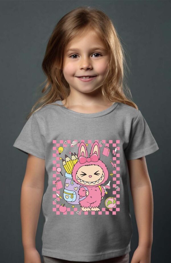T-shirt Col Rond Fille - Girl Labubu