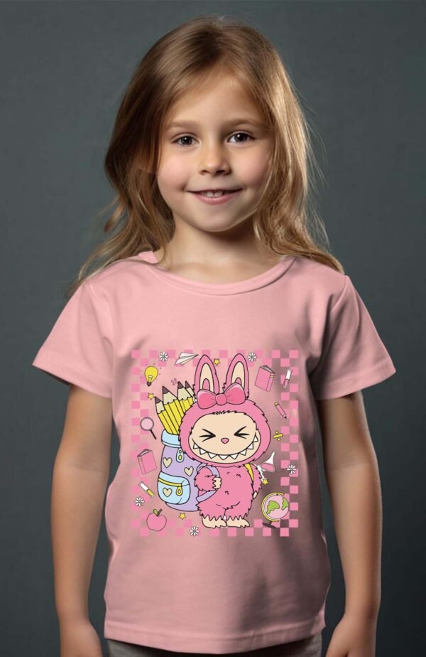 T-shirt Col Rond Fille - Girl Labubu