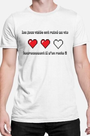 jeux video ruiné – Tshirt Homme – Blanc
