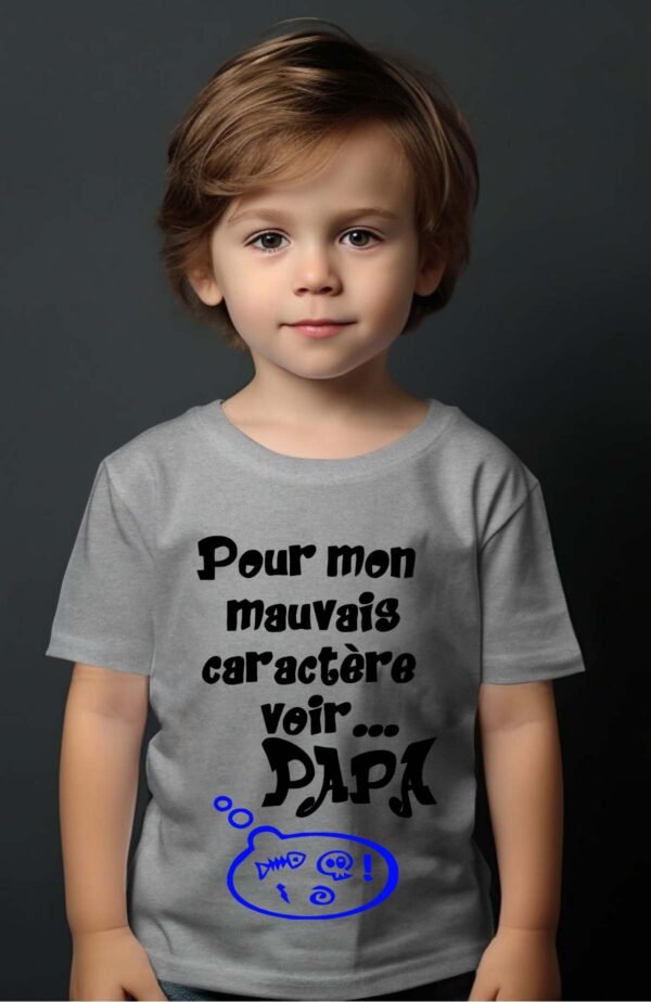 T-shirt Garçon en Gros | Pour mon mauvais caractère voir papa