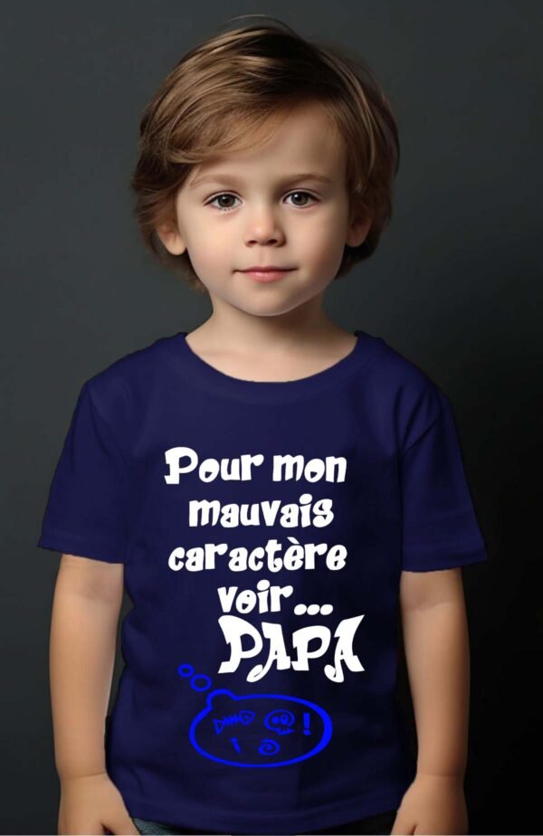 T-shirt Garçon en Gros | Pour mon mauvais caractère voir papa
