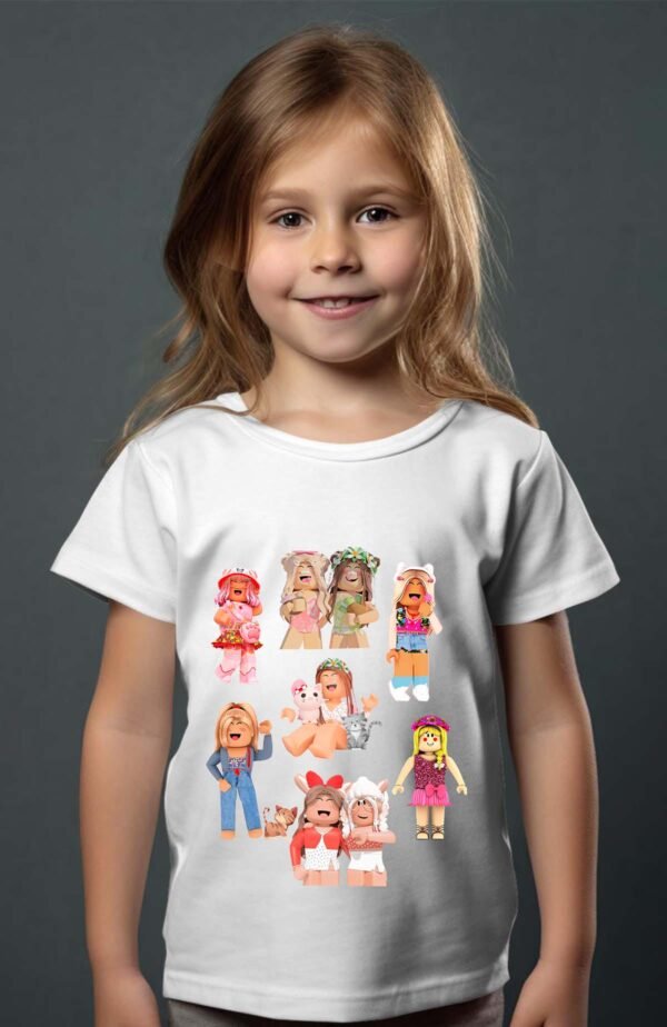 T-shirt Col Rond Fille - Multi roblox girls