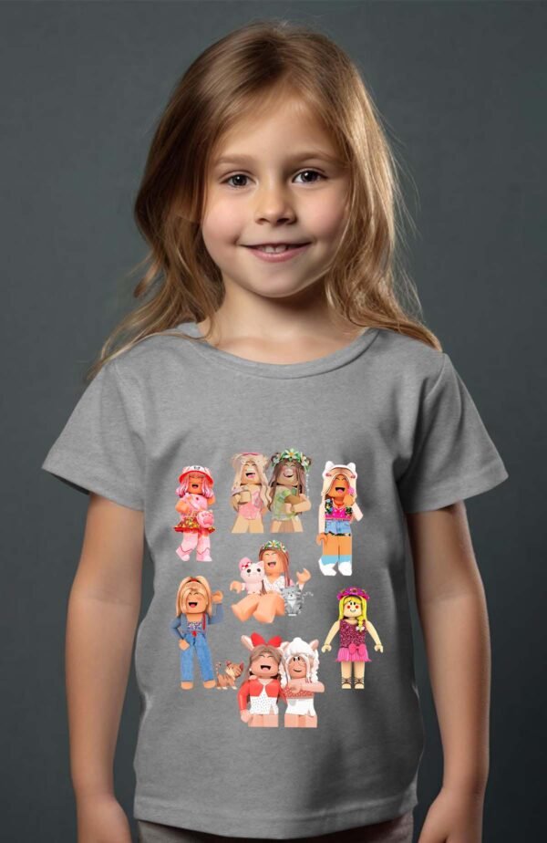 T-shirt Col Rond Fille - Multi roblox girls