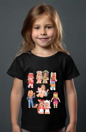 T-shirt Col Rond Fille - Multi roblox girls