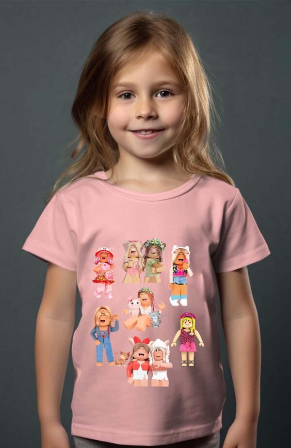 T-shirt Col Rond Fille - Multi roblox girls