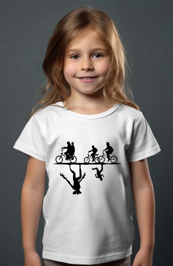 T-shirt Col Rond Fille - Ombre stranger