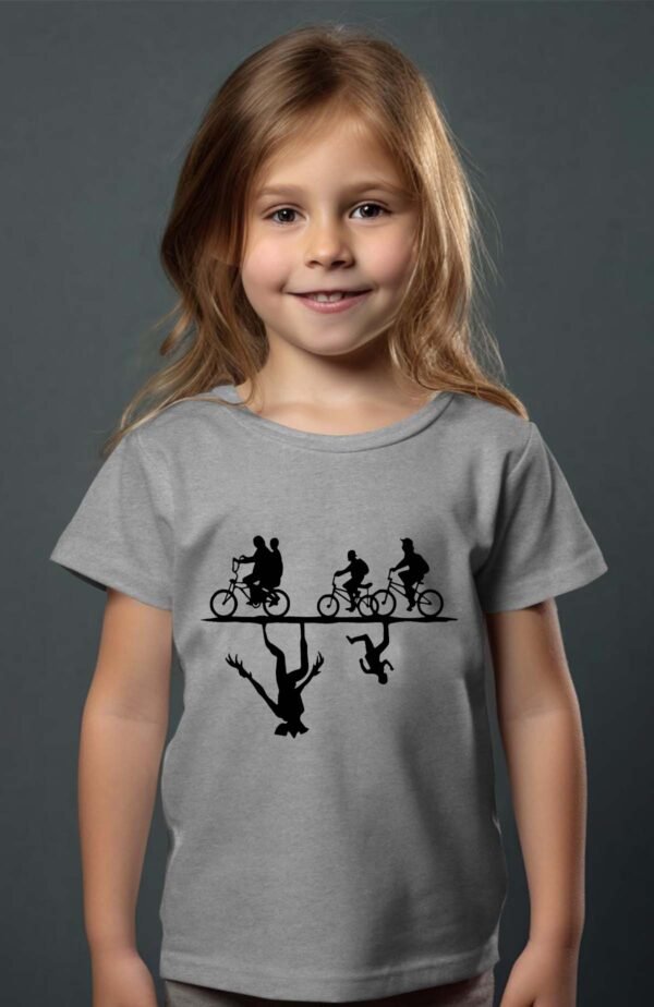 T-shirt Col Rond Fille - Ombre stranger