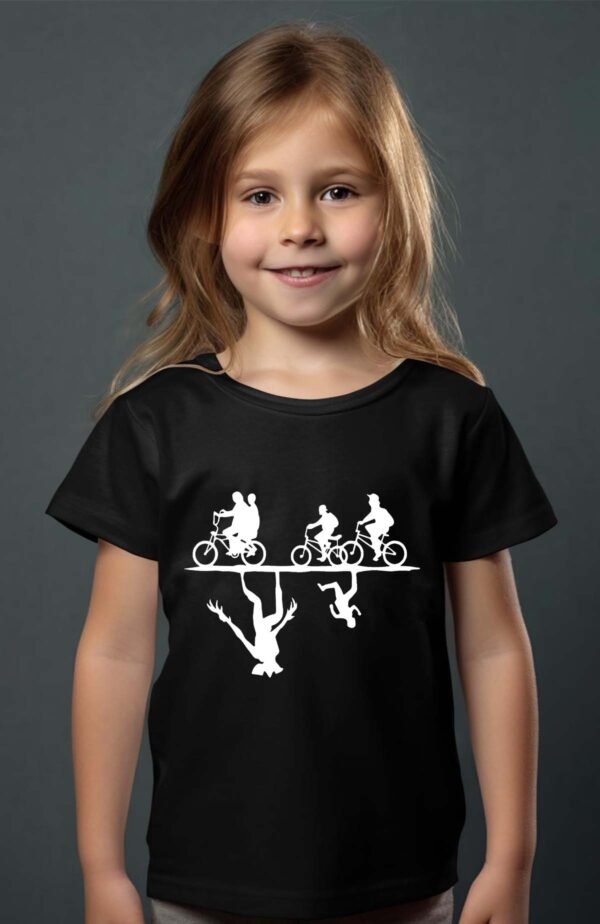 T-shirt Col Rond Fille - Ombre stranger