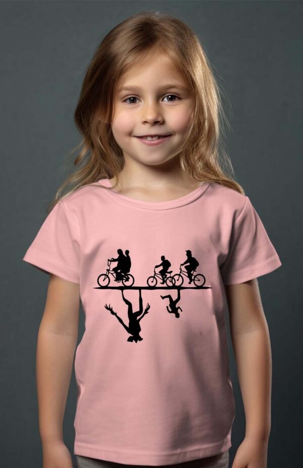 T-shirt Col Rond Fille - Ombre stranger
