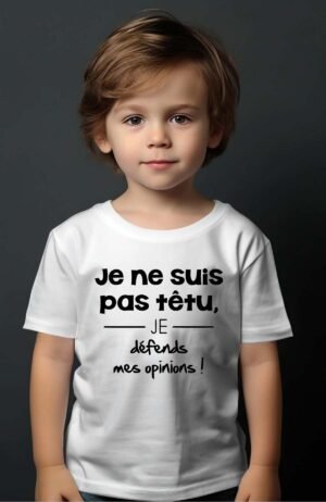 pas Têtu – Tshirt Garçon – Blanc