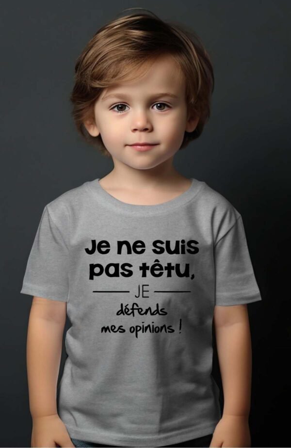 T-shirt Garçon en Gros | Je ne suis pas têtu