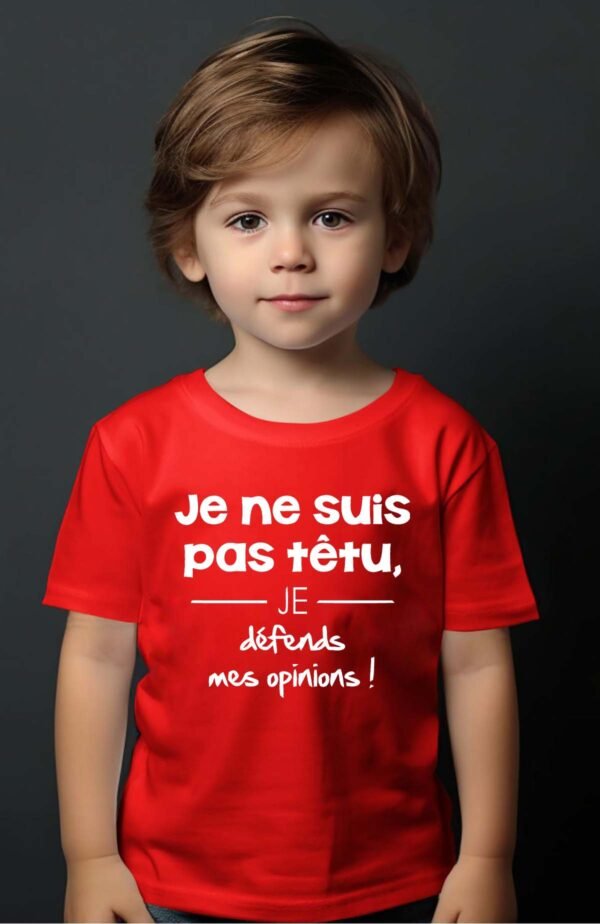 T-shirt Garçon en Gros | Je ne suis pas têtu