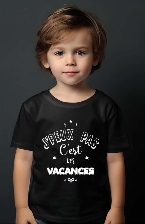 T-shirt Garçon en Gros | J'peux pas c'est les vacances