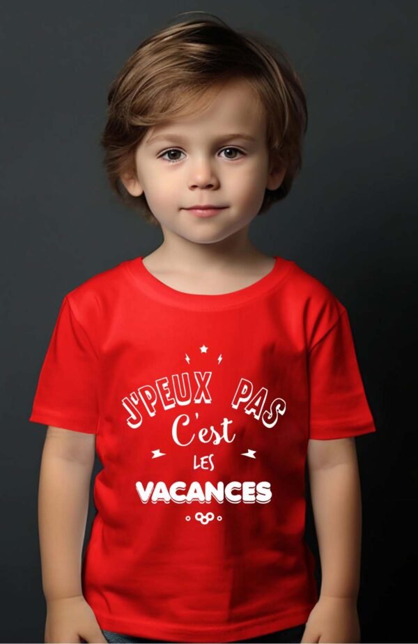T-shirt Garçon en Gros | J'peux pas c'est les vacances