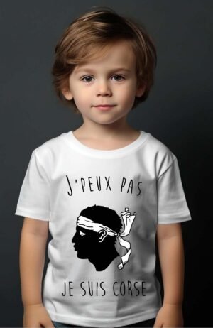 T-shirt Garçon en Gros | J'peux pas je suis Corse