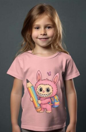 T-shirt Col Rond Fille - School lab